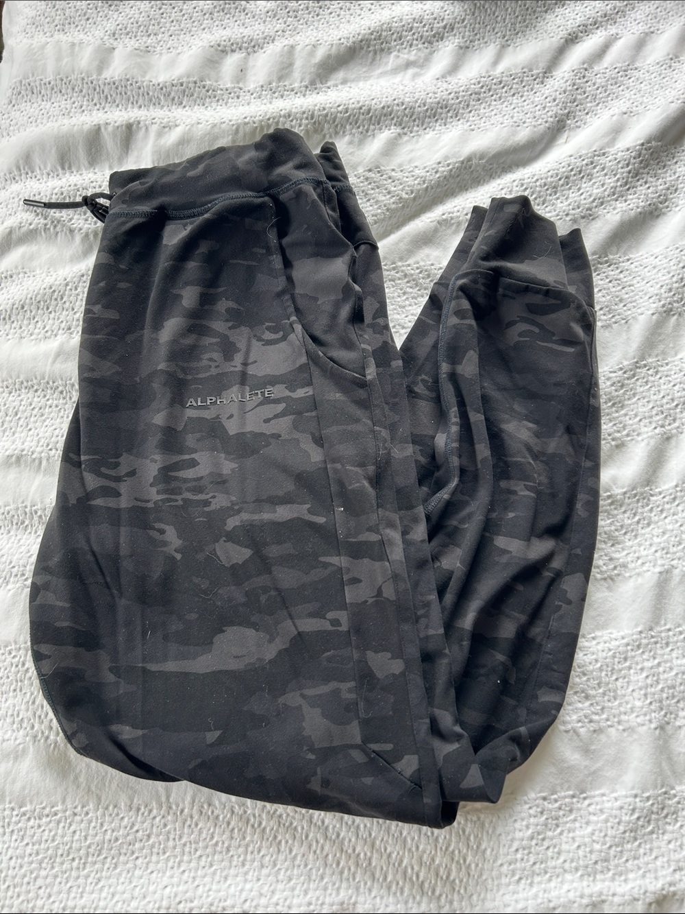 Alphalete Dark Gray & Black Camo Joggers